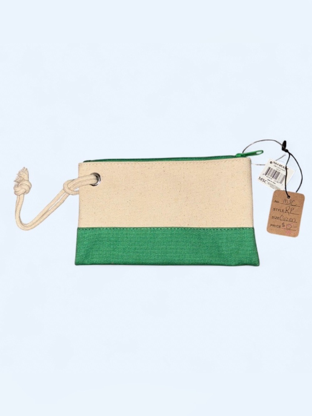 MSC Canvas Wristlet Pouch NWT 💚Boutique